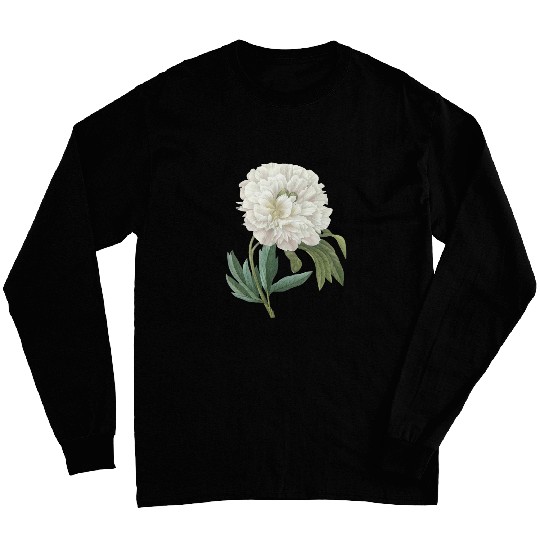 PierreJosephRedoute White Peony Paint Flower Gardener Long Sleeves