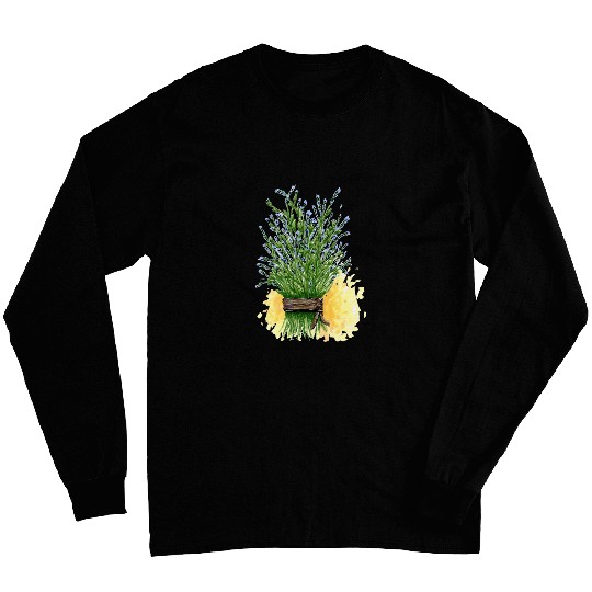 Lavender Bunch Artist Sketch Design Long Sleeves