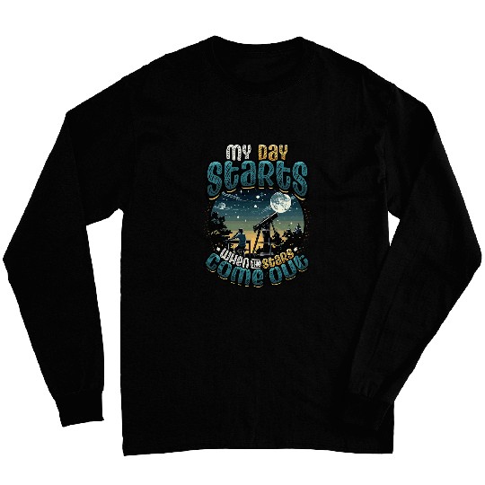 Stargazing Telescope Future Astronomer Astronomy Long Sleeves