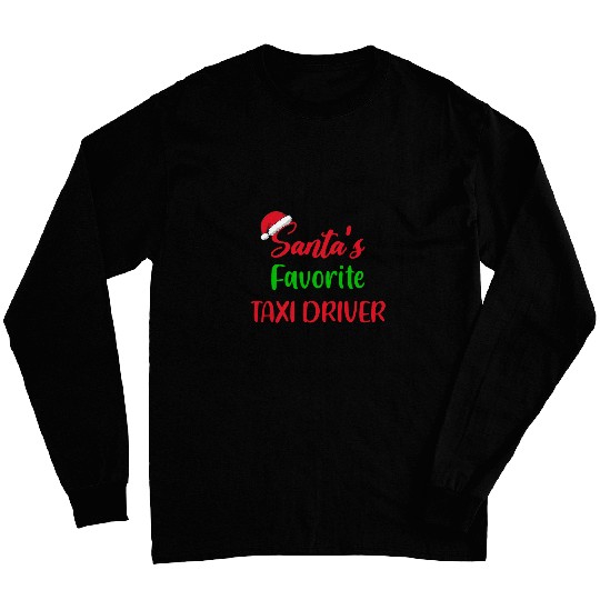 Santas Favorite Taxi driver Funny Gift Christmas Pajama Xmas Long Sleeves