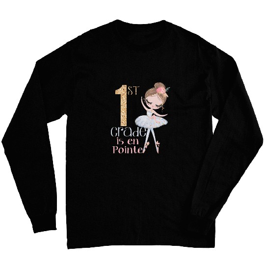 1st Grade Ballerina School Dancer Ballet En Pointe Girls Long Sleeves