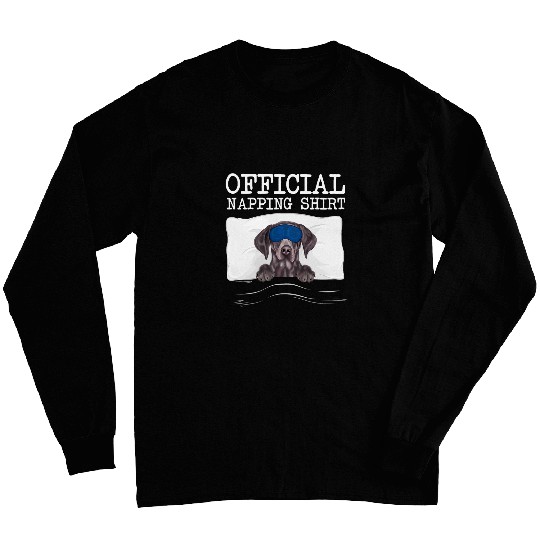 Sleeping German Shorthaired Pointer Sleep Official Napping Long Sleeves