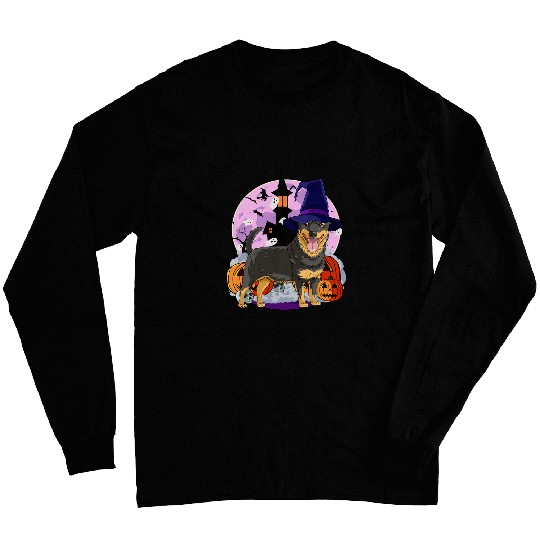 Lancashire Heeler Cute Dog Halloween Witch Pumpkin Long Sleeves