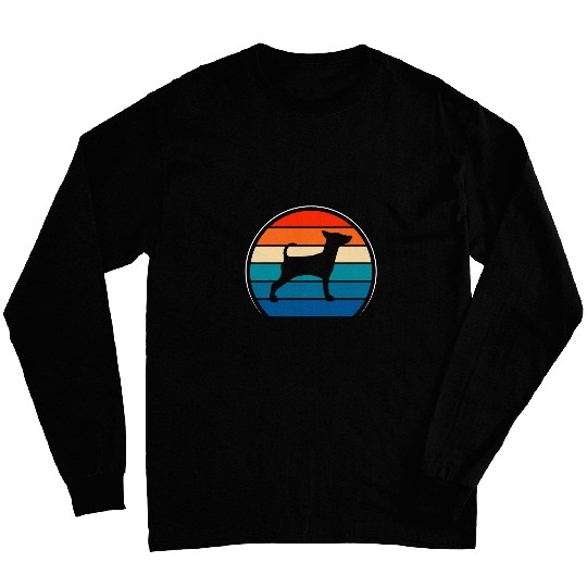 Miniature Pinscher Retro vintages 70s 80s Style Long Sleeves