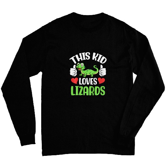 Kids This Kid Loves Lizard Lover Toddlers Boys Girls Art Graphic Long Sleeves