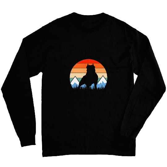 Staffordshire Bull Terrier Mountain Hiking Vintage Long Sleeves