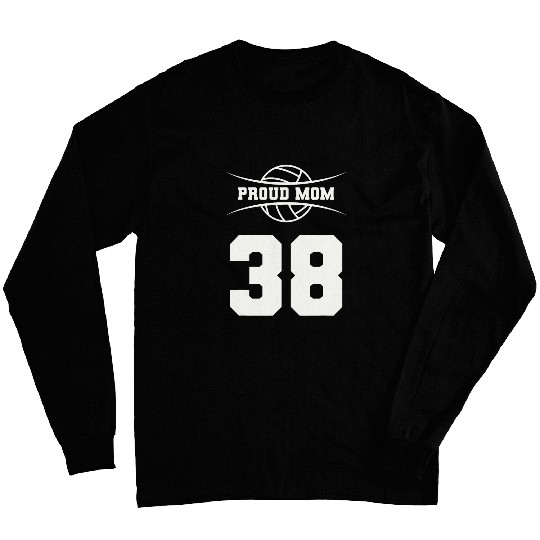 Volleyball Player 38 Volleyball Mom Jersey Number Long Sleeves
