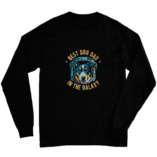 The bests Australian Shepherd Dad in the galaxy Aussie dog 5 Long Sleeves