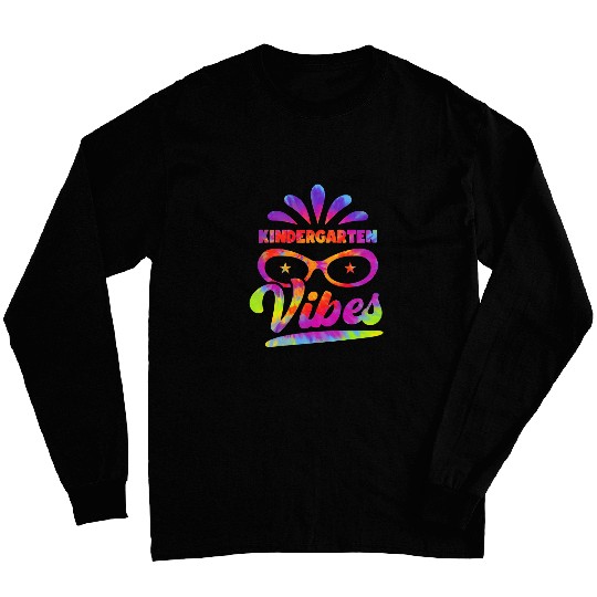 Back to School Funny Teacher Student Kindergarten Vibes Long Sleeves