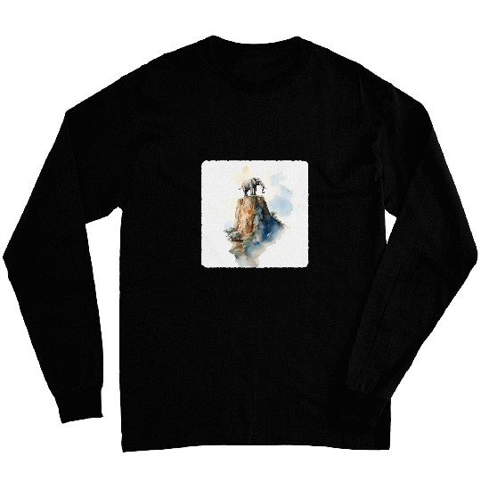 Mountain Climbing Elephant Adventure Peak Strength Long Sleeves