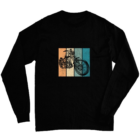 vintages Retro Motorcycle Chopper Bikers Men Women Boys Girls Long Sleeves