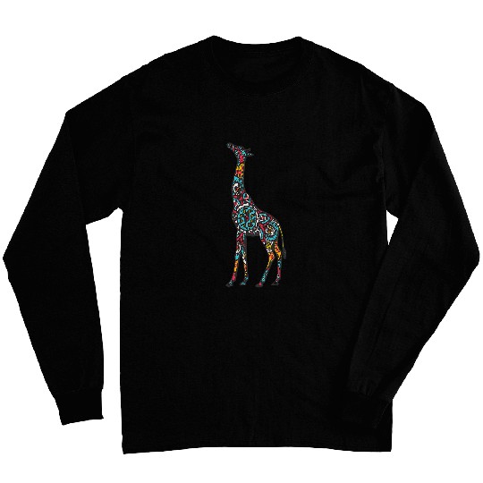 Mandala Giraffe Geometric Pattern Art Mandala Animal Long Sleeves