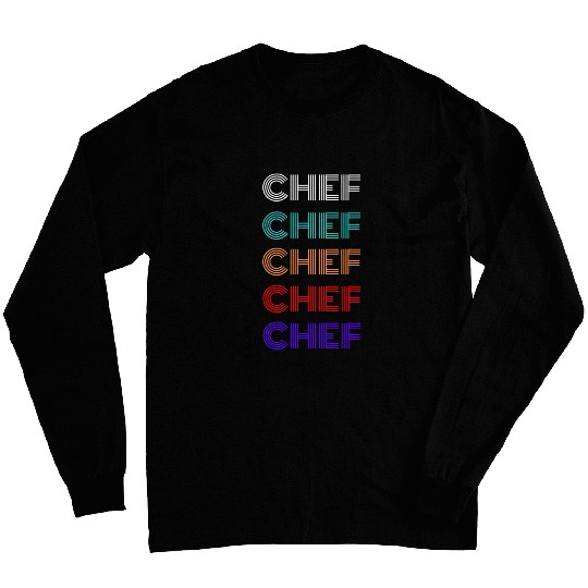 vintages Chef Job for lovers works repeated text Retro Modern Long Sleeves