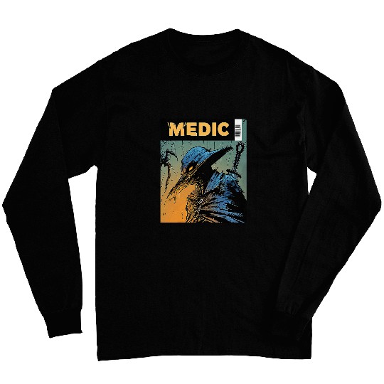Medic Comic Book Plague Doctor Healer Magazine Style Art Long Sleeves
