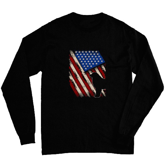 vintages American Flag Retro Leonberger Dog 4th Of July Long Sleeves