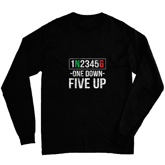 One down motorcycle rider five up Long Sleeves