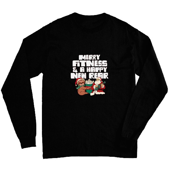 Merry Fitness And A Happy New Rear Gym Christmas Workout Long Sleeves