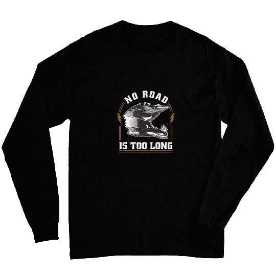 Official No Road Is Too Long Motorcycle Helmet Motorbike Long Sleeves