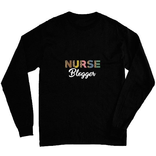 nurses Blogger Leopard Pattern healthcares Nurses Writing Long Sleeves