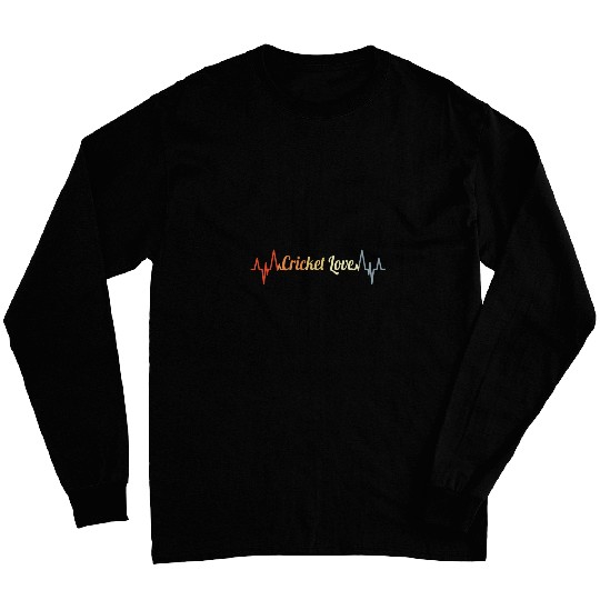 vintages Cricket Love Heartline Cricketer Gentlemans Game Long Sleeves