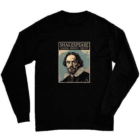 William Shakespeare Author Poem English Literature Long Sleeves