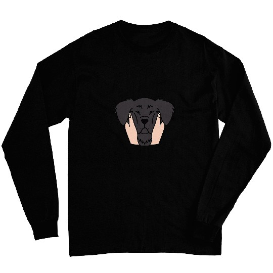 Newfoundland Dog Chubby Cheeks Funny Dog Long Sleeves
