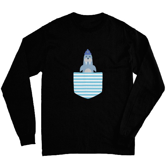 Walrus Maritime Captain Boating Yacht Sailing Lake Sailor Long Sleeves