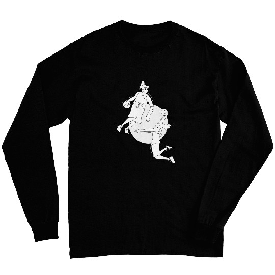 Minimalism Basketball Women Art female Streetball Dunking Long Sleeves
