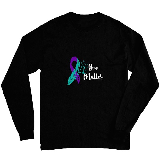 You Matter Ribbon Mental Health suicides Awareness Long Sleeves