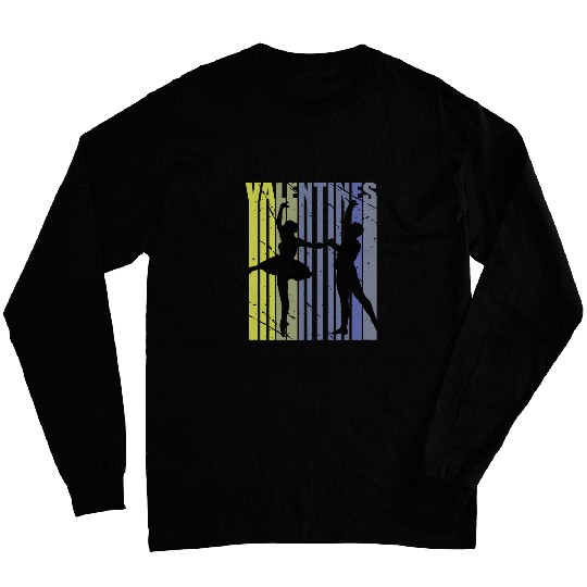 Womens Valentines Day Ballet Dancer Couple Ballerina Tutu Dance 2 Long Sleeves