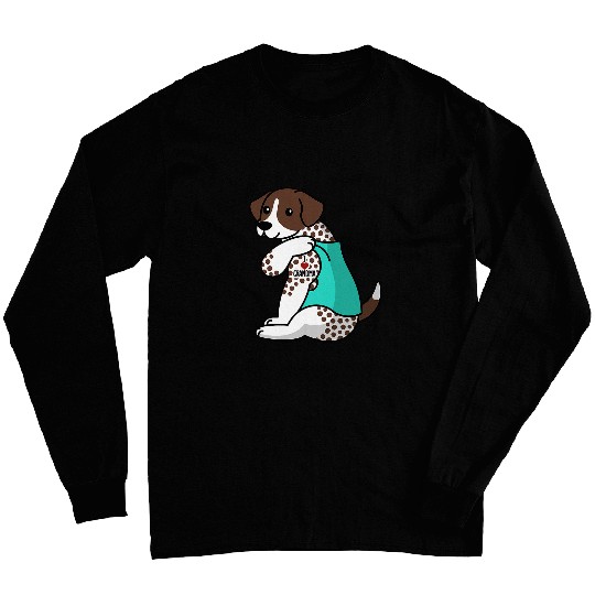 I Love Grandma Tattoo German Shorthaired Pointer Dog Long Sleeves