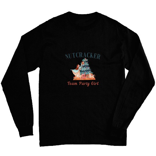 Retro Nutcracker Ballet Team Party Girl Sugar Plum Fairy Long Sleeves