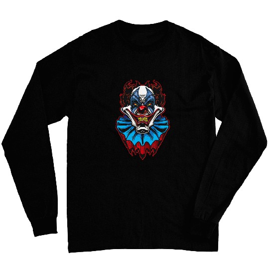 Terrifying Creepy Clown Horror Scary Long Sleeves