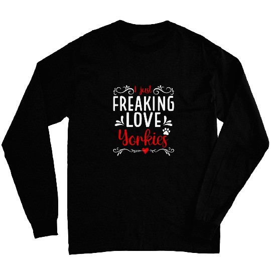 Yorkiepoo Dog Puppies Owner I Just Freaking Love Yorkie Poo Long Sleeves