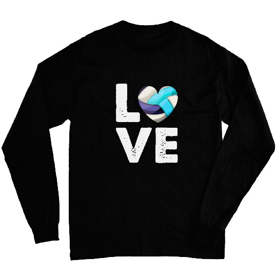 Love Volleyball Quote Funny Volleyball Lovers Players Coach Long Sleeves