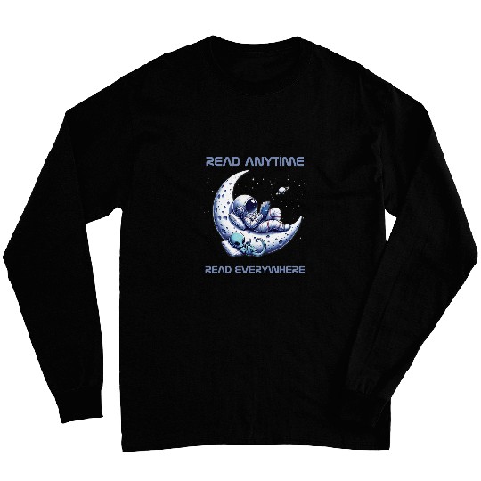 Moon Swing Astronaut 2Alien Reading Book 2Space Lovers Long Sleeves