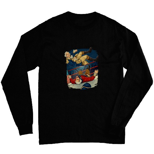 George Washington 4th of July Wrestling Elbow Drop Long Sleeves