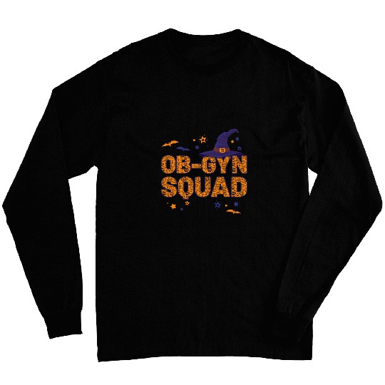 OBGyn Squad Witch Halloween Matching OB Gyn nurses Doctor Long Sleeves