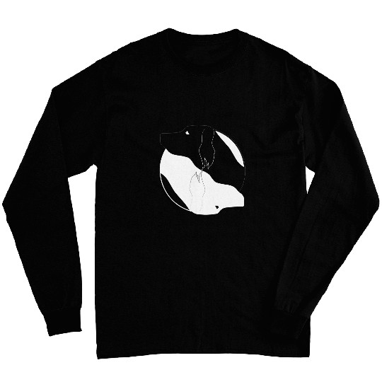 Yin Yang English Setter Funny Dog Symbol Meditation Zen Long Sleeves