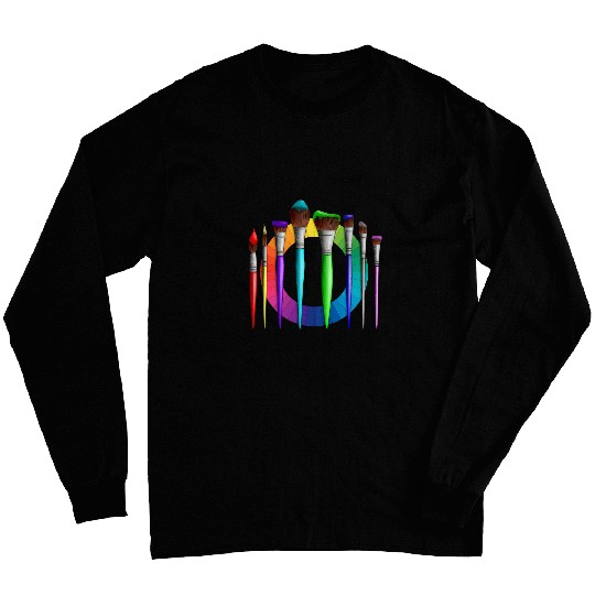 Paint Brush Artist Art Teacher Painter Long Sleeves