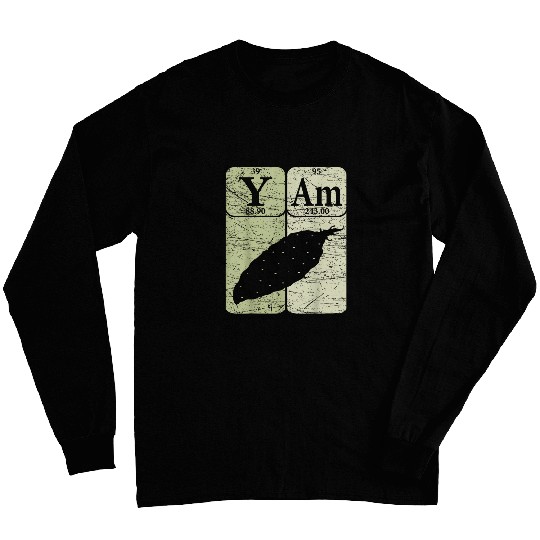 Yam Periodic Table Elements Sweet Potato Retro Farmer 23 Long Sleeves