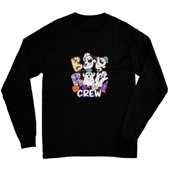 Boo Crew Cute Nursing Men Women nurses Halloween Long Sleeves