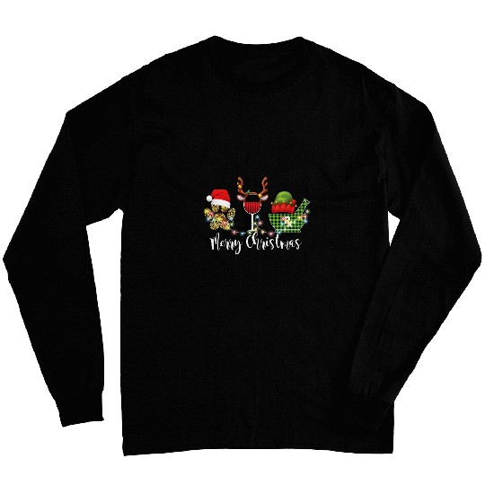Merry Christmas Pharmacist Dog Mom Wines Funny Long Sleeves