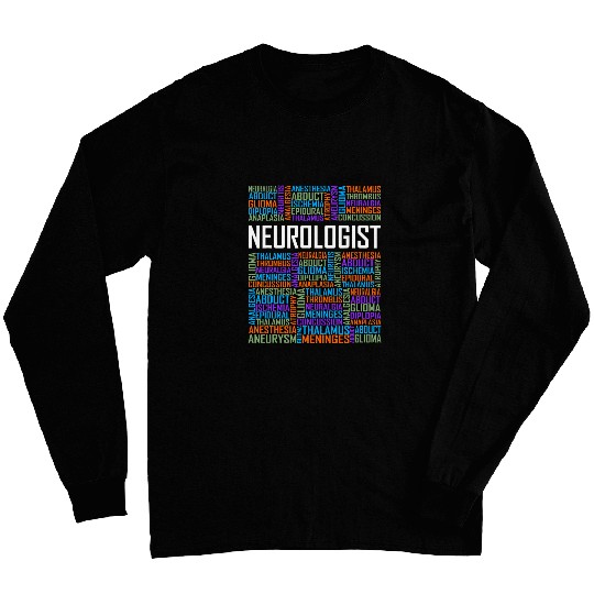 Neurologist Words Lover Gift Graduate Student Neurology Long Sleeves