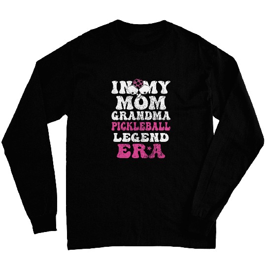 Groovy Retro Mom Grandma Pickleball Legend Player Funny Mom 1 Long Sleeves
