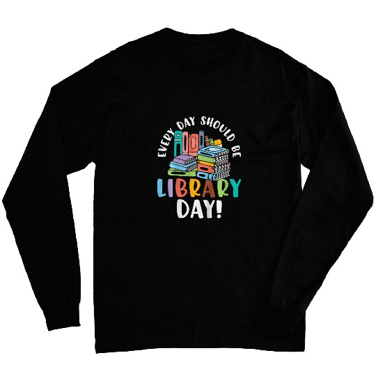 Kids LIBRARY DAY EVERDAY BOYS AND GIRLS BOOK CLUB READING FUN Long Sleeves