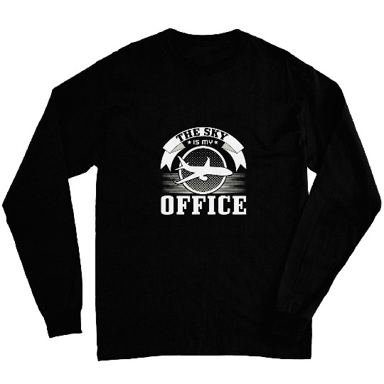 pilot plane aircraft flight attendant airplane funny Long Sleeves