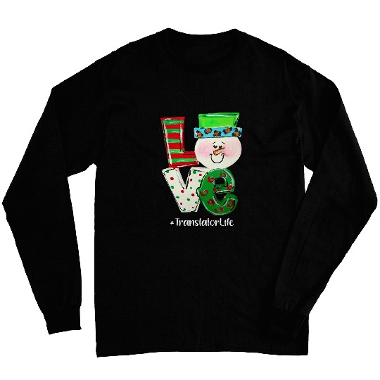translator love snowman santa favorites translator love Long Sleeves