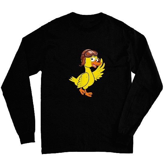 Duck Pilot Cap Glasses Travelling Airplane Aeroplane Long Sleeves