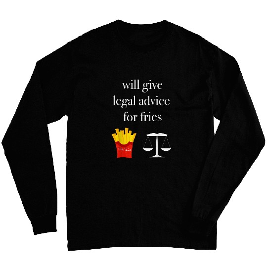 lawyer law student firm school french fries LSAT gift woman Long Sleeves